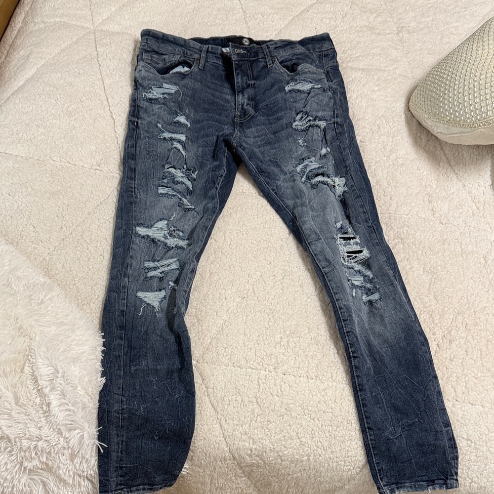 Jordan Craig Distressed Blue Jeans